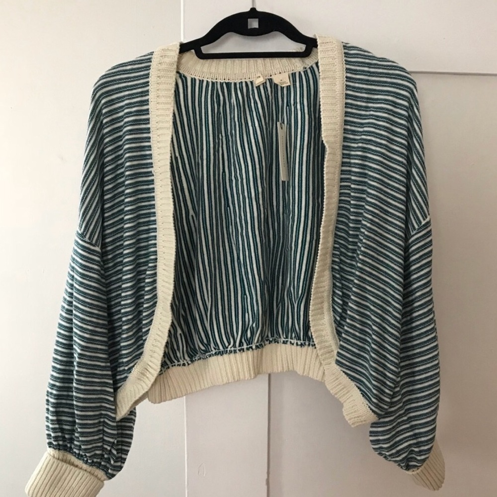 Anthropologie Blue & White Jacket
